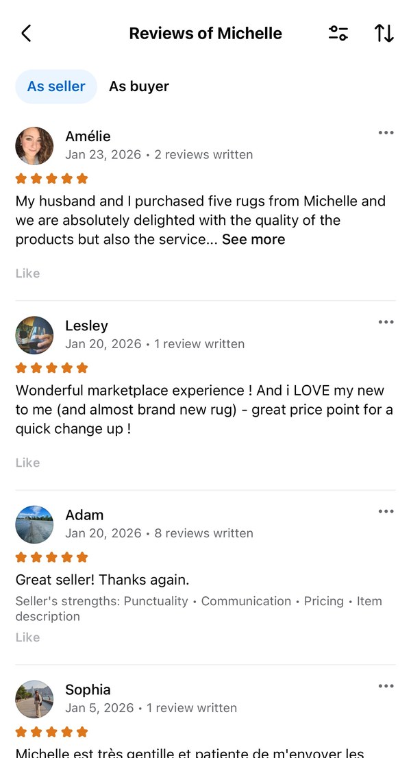 Facebook Marketplace reviews of Michelle